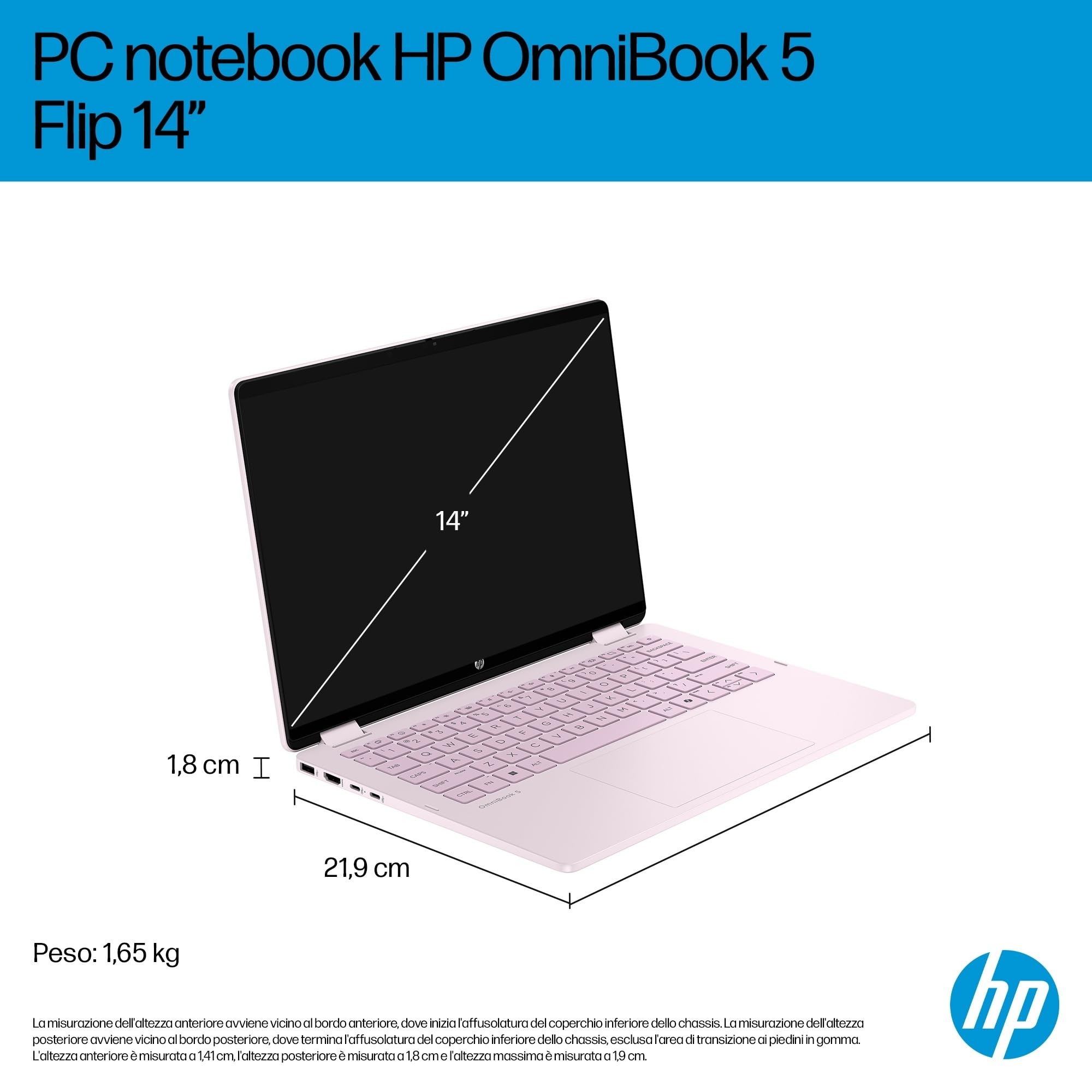 hp-omnibook-5-flip-14-fp0003sl-notebook-convertibile-touch-14-2k-intel-core-3-10 image 3