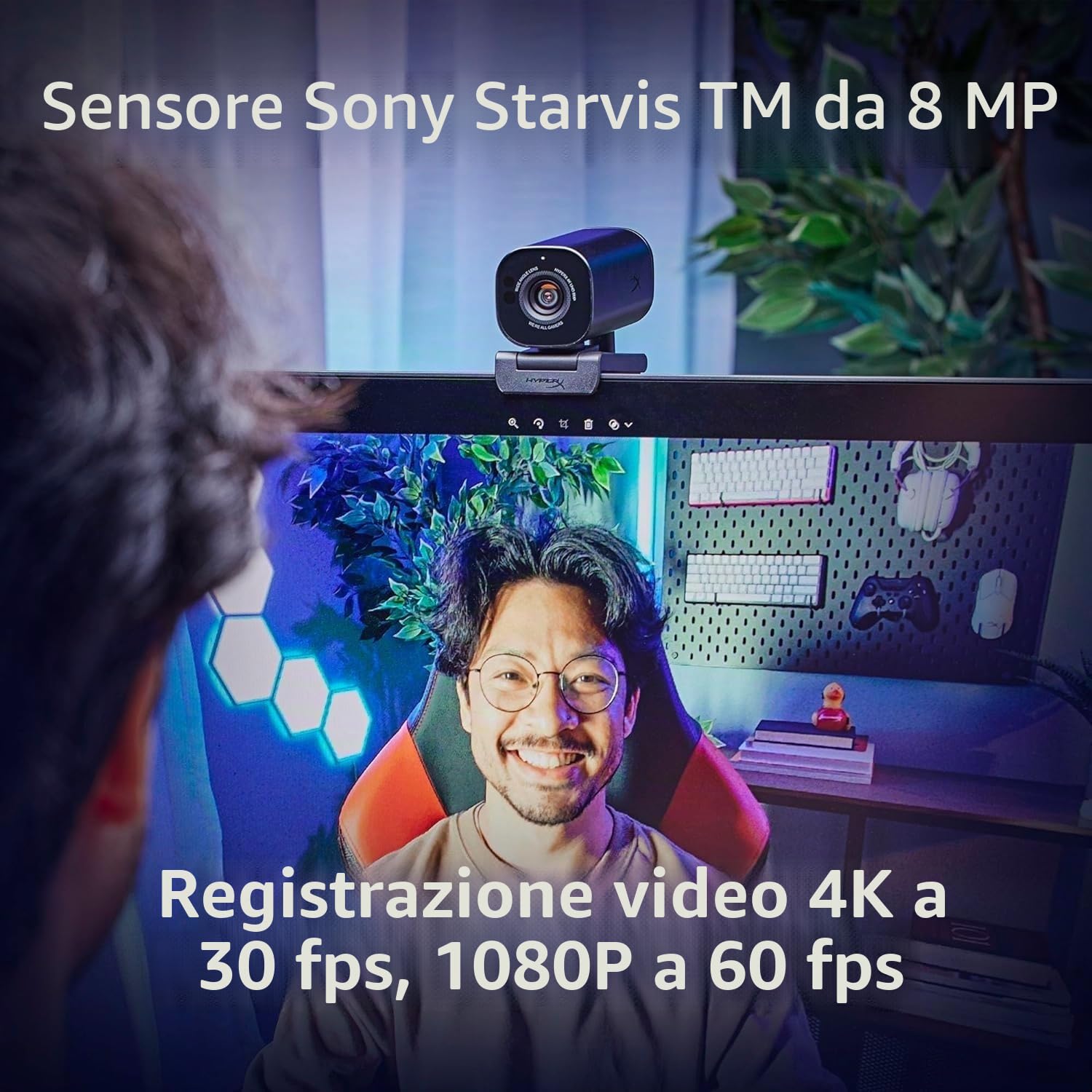 hyperx-vision-s-webcam-4k-30-fps-fhd-60-fps-sensore-sony-starvis-8-mp-campo-visi image 7