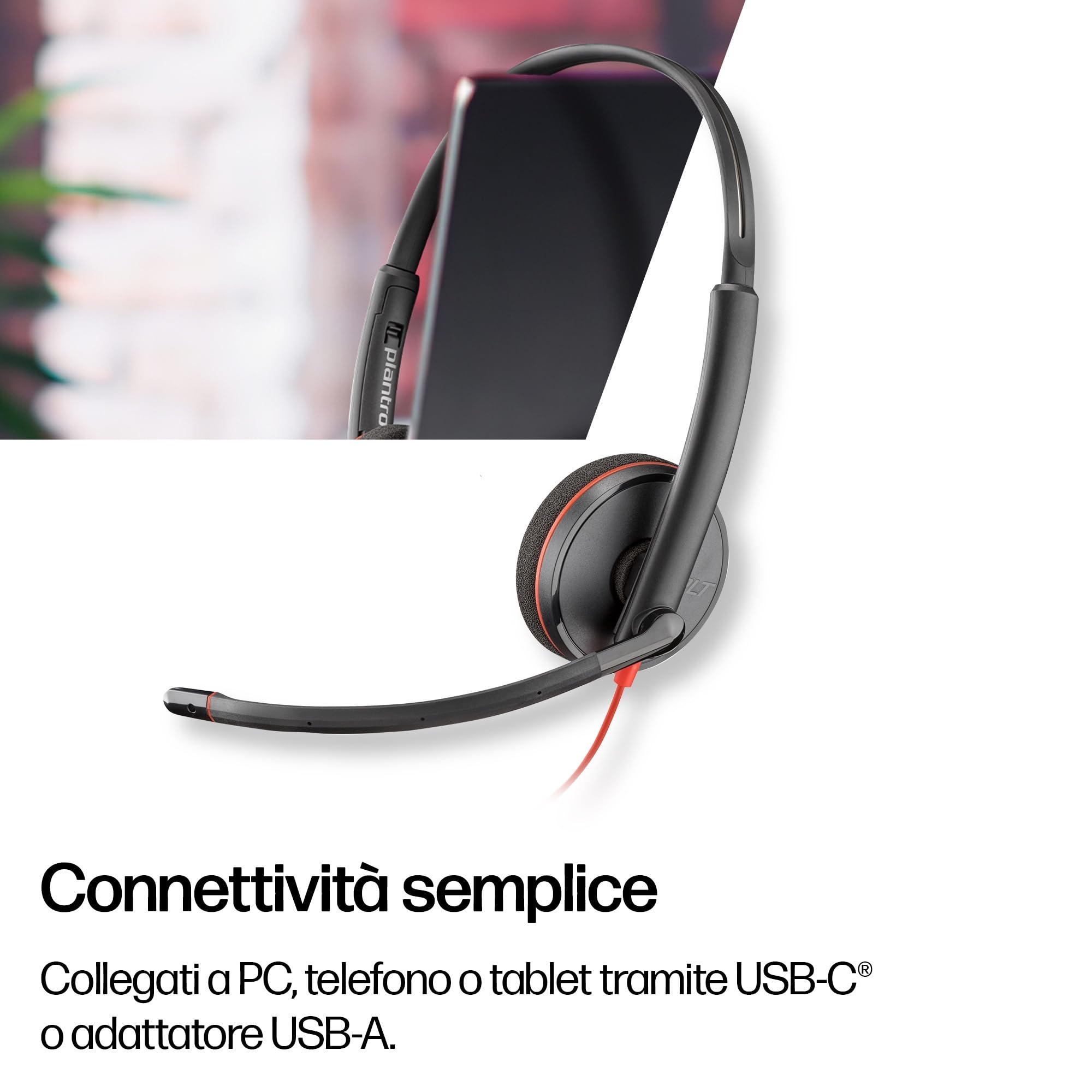 hp-poly-blackwire-3220-cuffia-cablata-usb-a-usb-c-3-5-mm-con-riduzione-del-rumor image 2