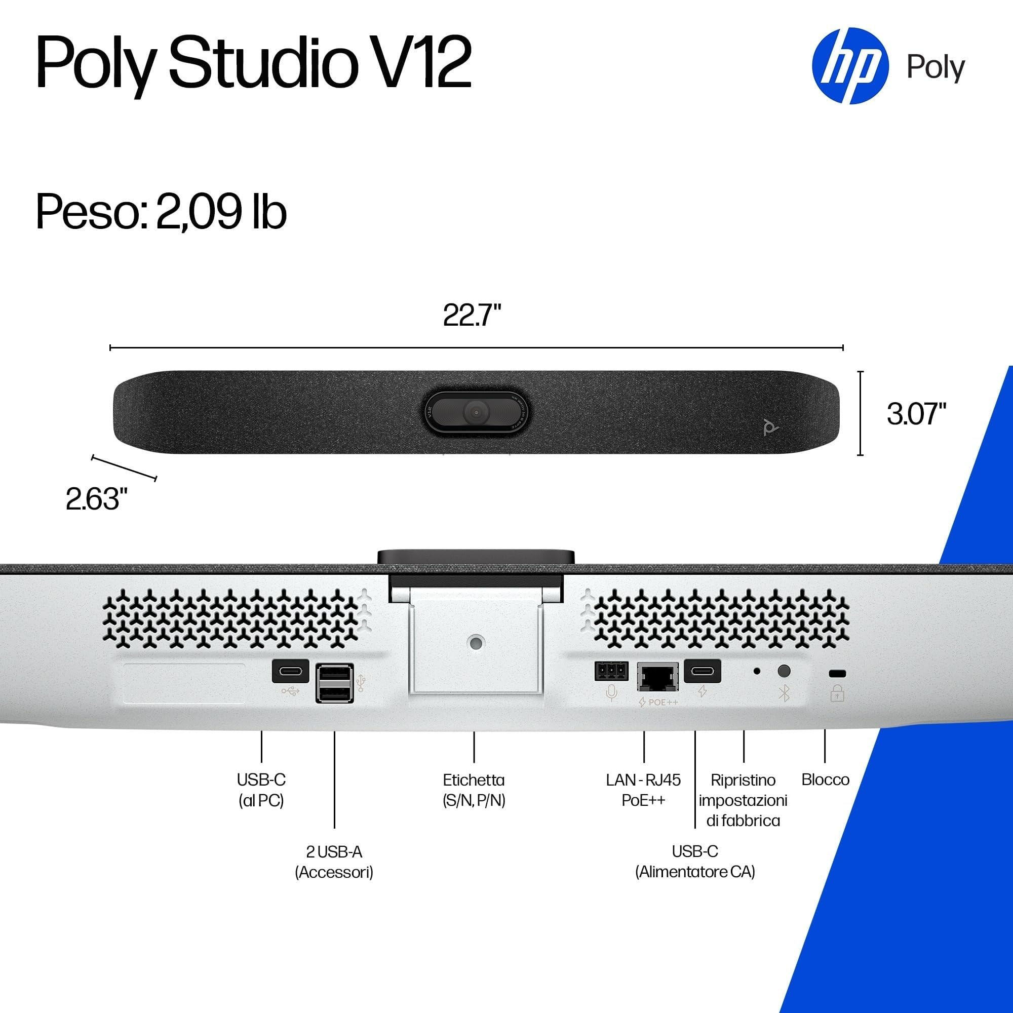 poly-studio-v12-hp-barra-video-usb-per-videoconferenze-fotocamera-4k-ultrahd-20- image 7