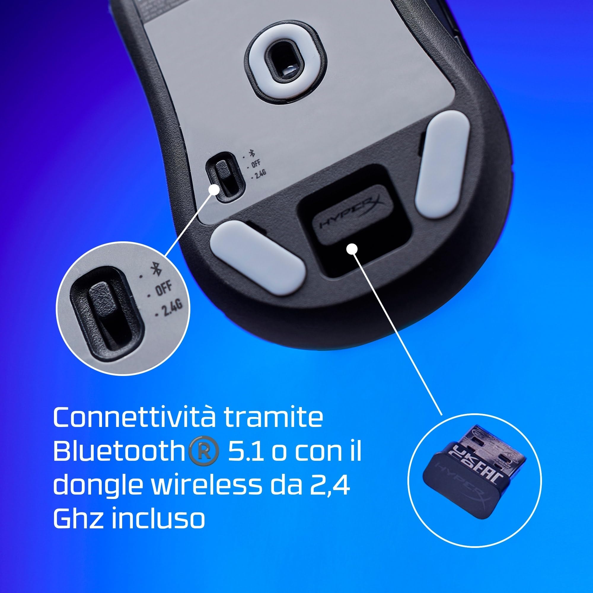 hyperx-pulsefire-haste-2-mini-mouse-gaming-wireless-2-4ghz-26000-dpi-rgb-100-ore image 3