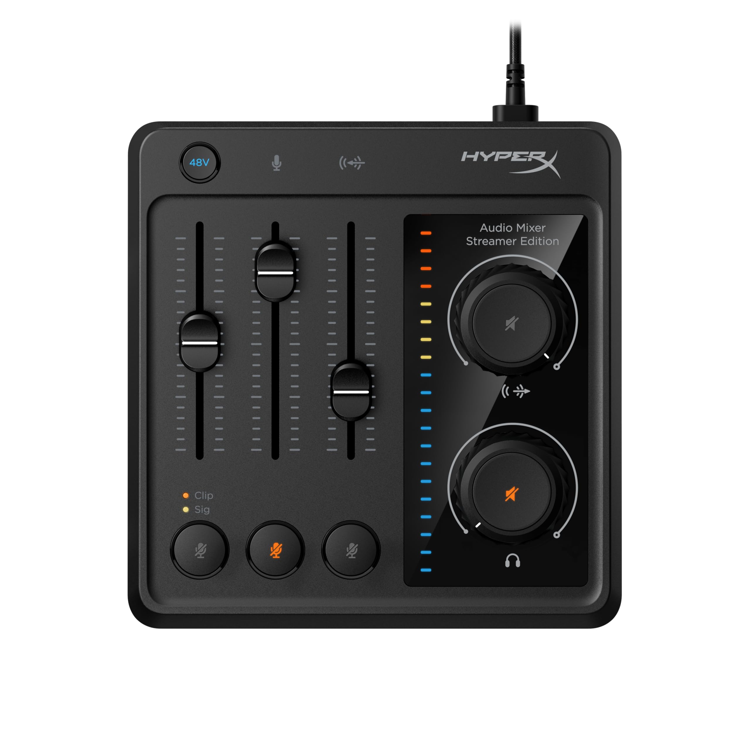 hyperx-mixer-audio-usb-a-3-tracce-phantom-power-48v-per-microfoni-xlr-registrazi image 1