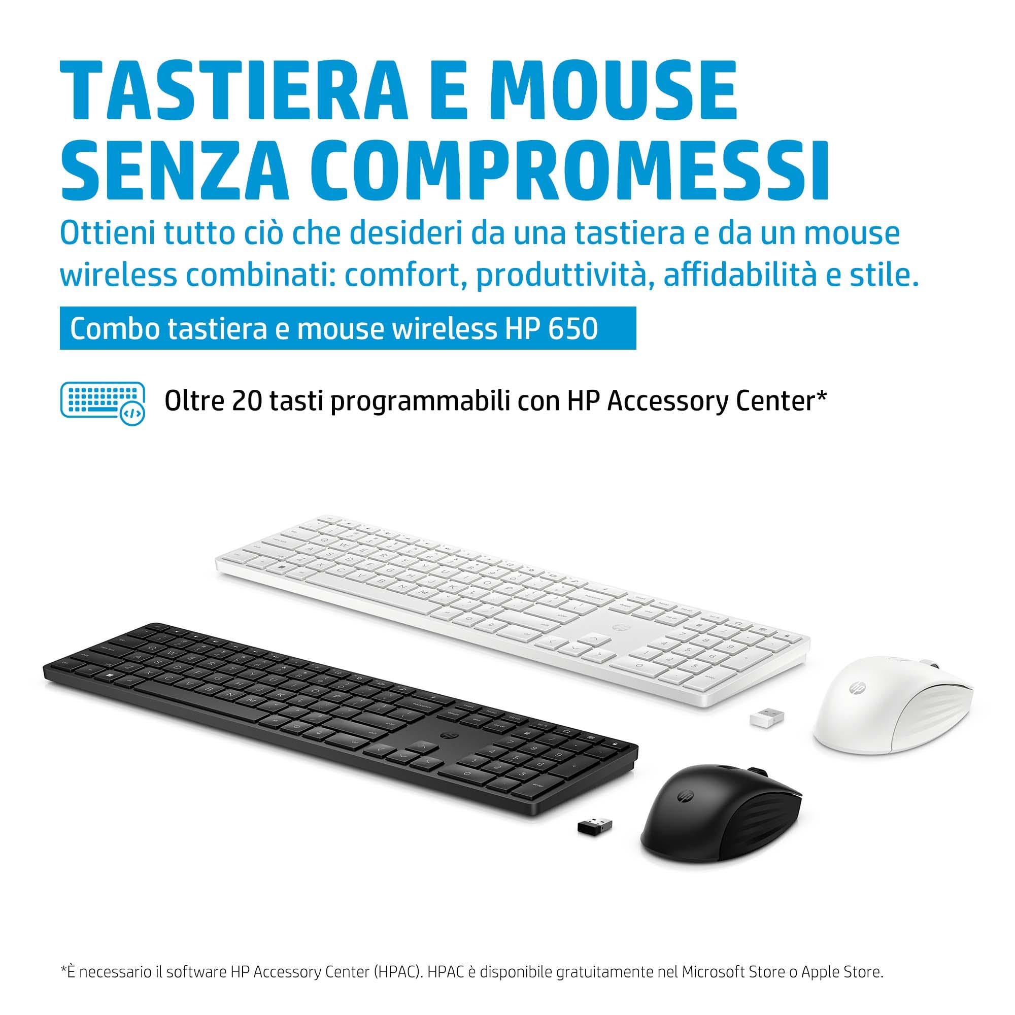 hp-650-combo-tastiera-e-mouse-wireless-2-4-ghz-con-dongle-usb-a-20-tasti-program image 7