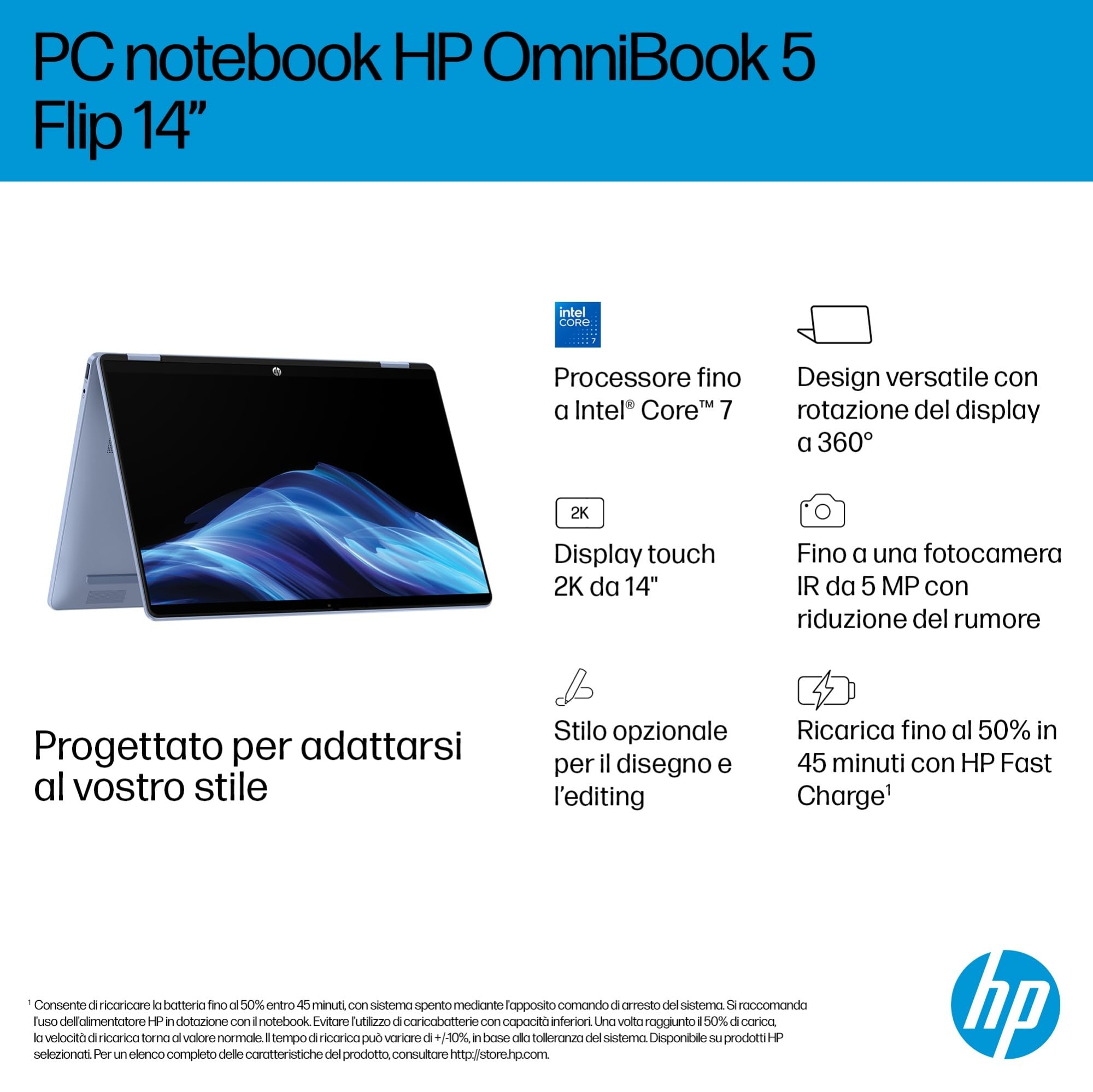 hp-omnibook-5-flip-x360-14-fp0001sl-convertibile-touch-intel-core-i3-1315u-8gb-r image 3