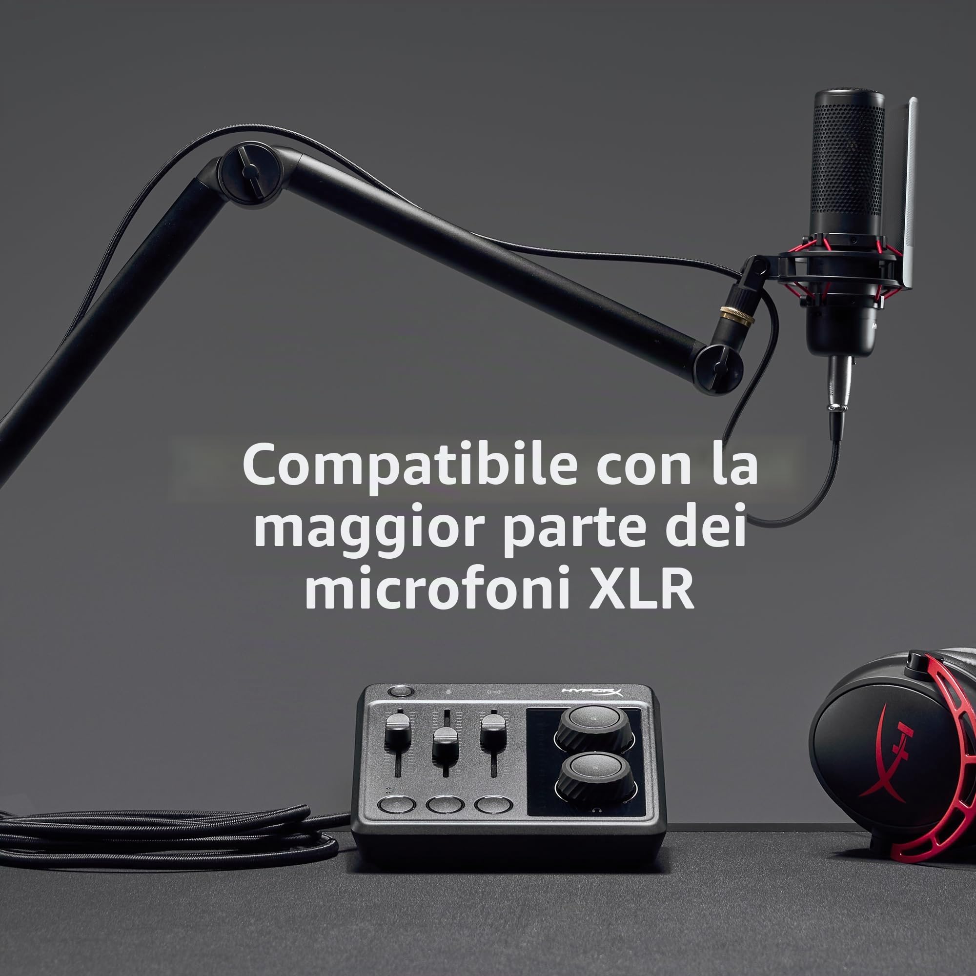 hyperx-mixer-audio-usb-a-3-tracce-phantom-power-48v-per-microfoni-xlr-registrazi image 5