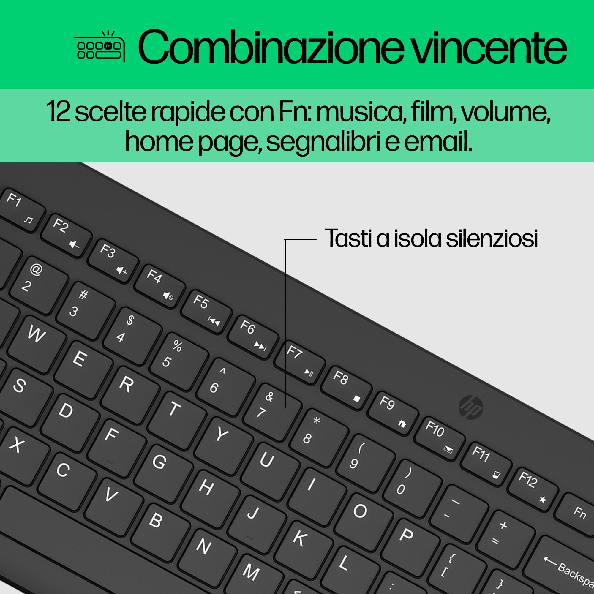 hp-330-combo-kit-tastiera-e-mouse-wireless-2-4-ghz-con-dongle-usb-a-12-tasti-rap image 4