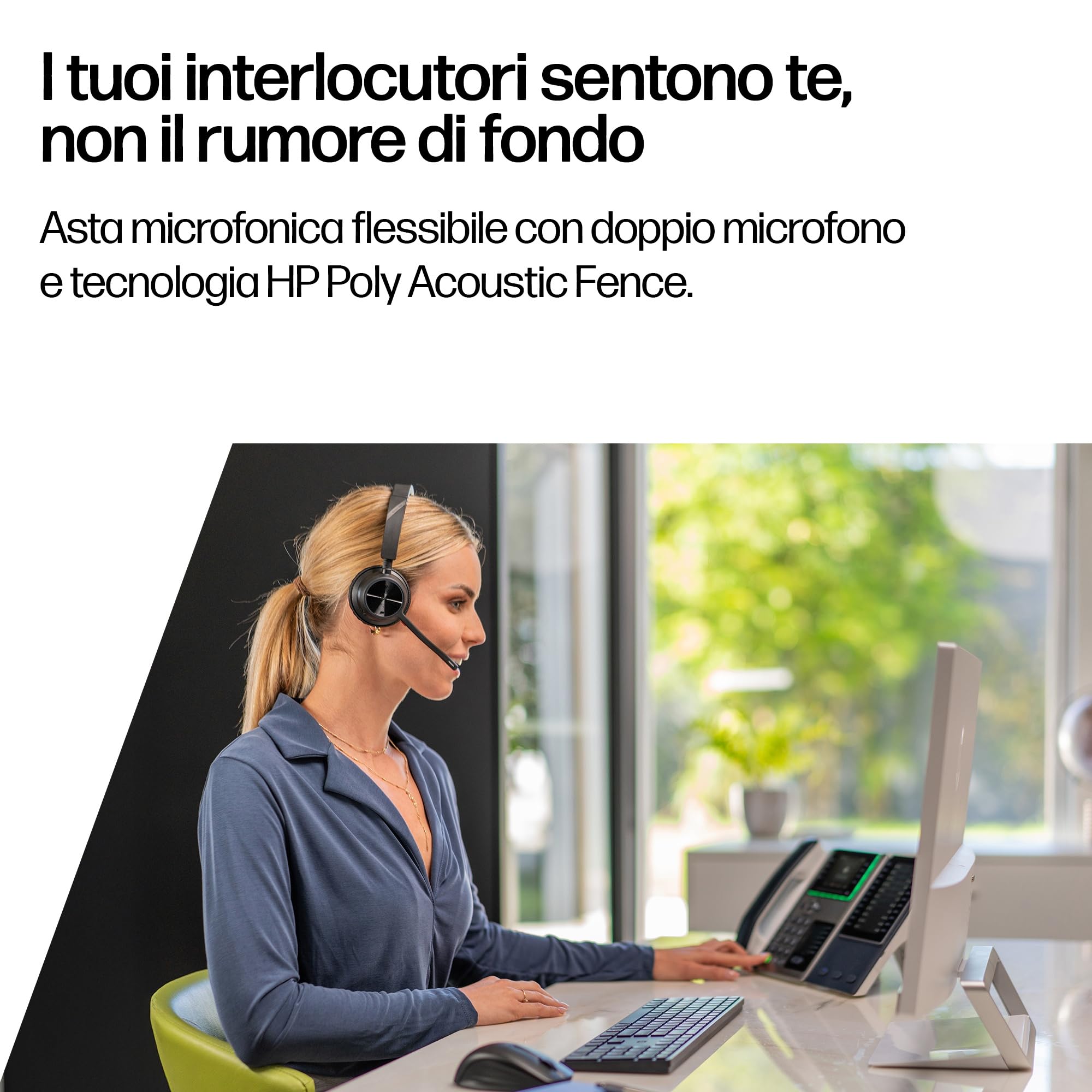 hp-poly-voyager-4310-uc-cuffia-monoaurale-wireless-bluetooth-con-dongle-usb-c-bt image 5