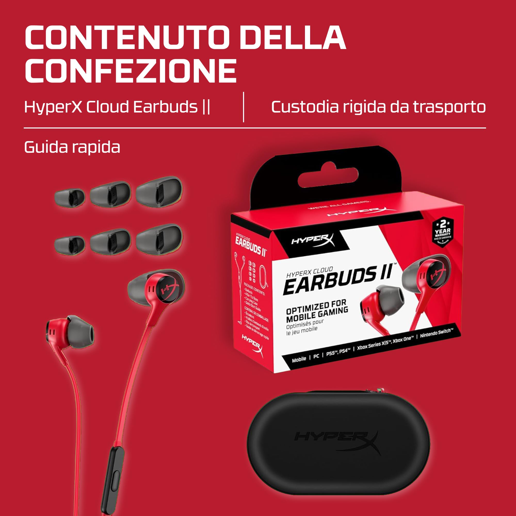 hyperx-cloud-earbuds-ii-auricolari-gaming-cablati-usb-3-5-mm-con-microfono-4-mis image 7