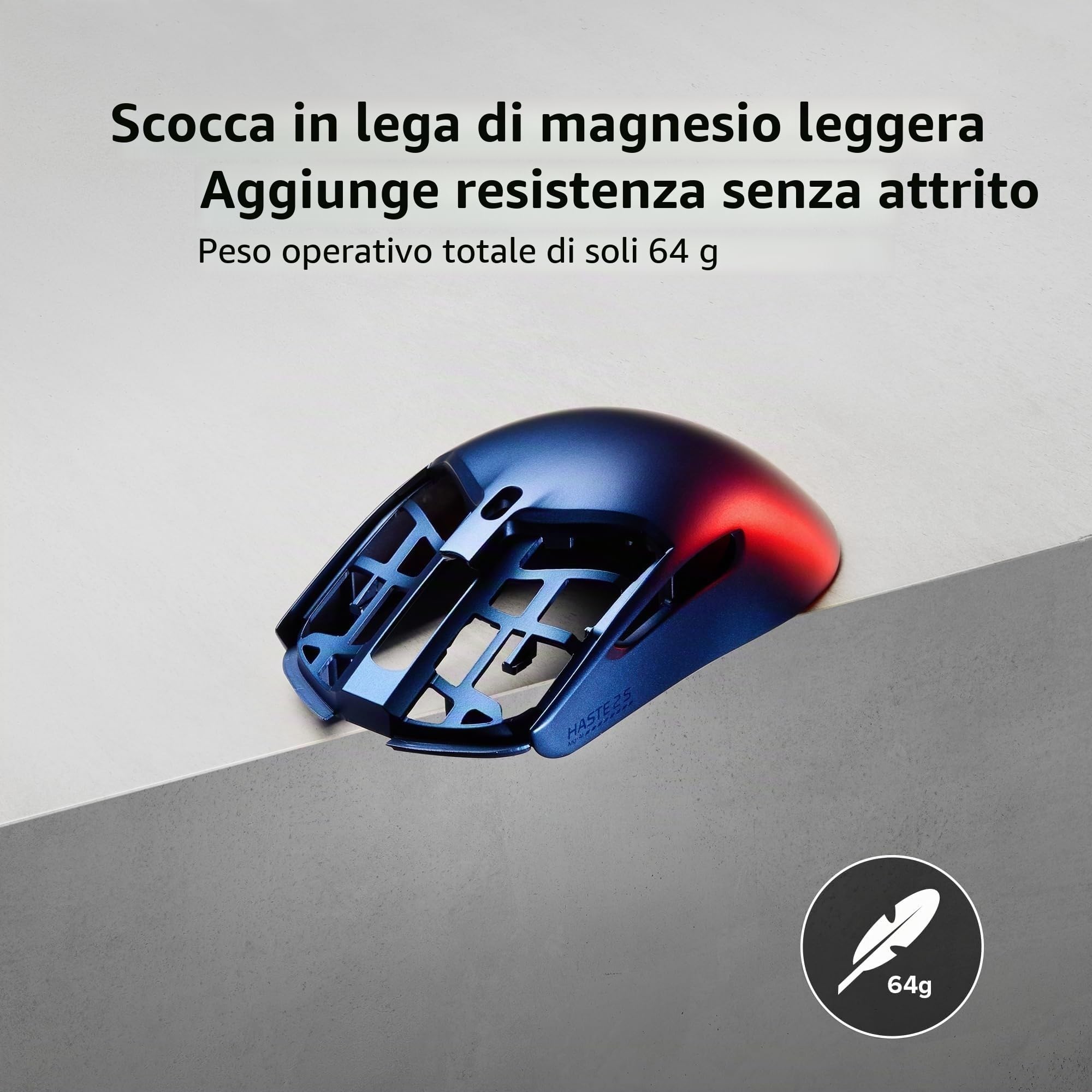 hyperx-pulsefire-haste-2-s-mouse-gaming-wireless-scocca-in-magnesio-64-g-sensore image 3