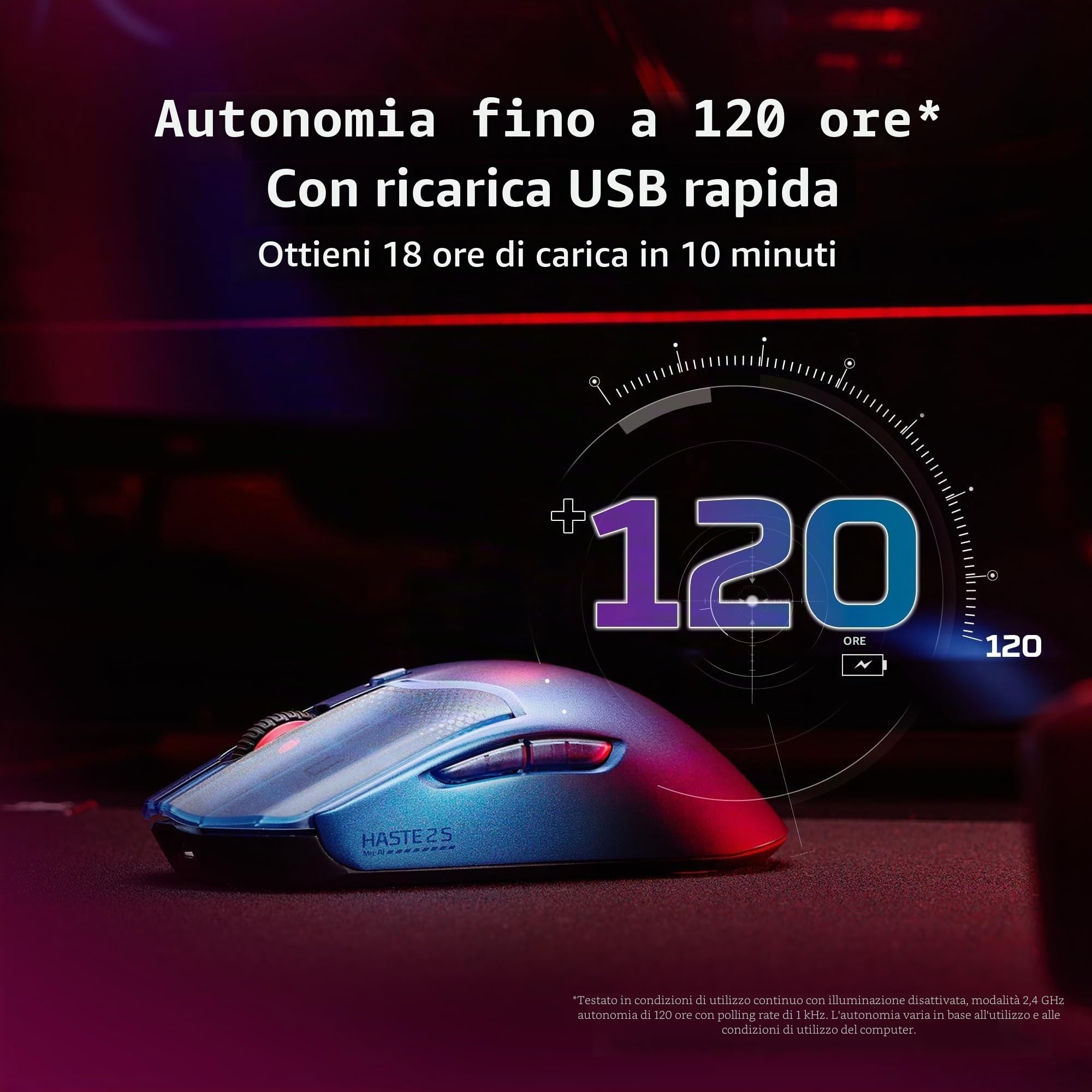 hyperx-pulsefire-haste-2-s-mouse-gaming-wireless-scocca-in-magnesio-64-g-sensore image 4