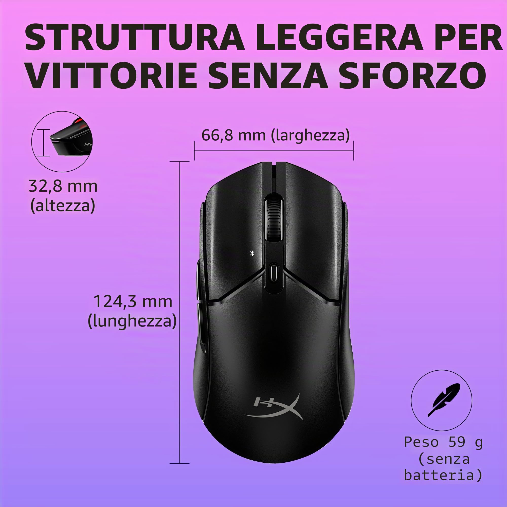hyperx-pulsefire-haste-2-core-wireless-mouse-gaming-2-4-ghz-con-rgb-12000-dpi-6- image 3