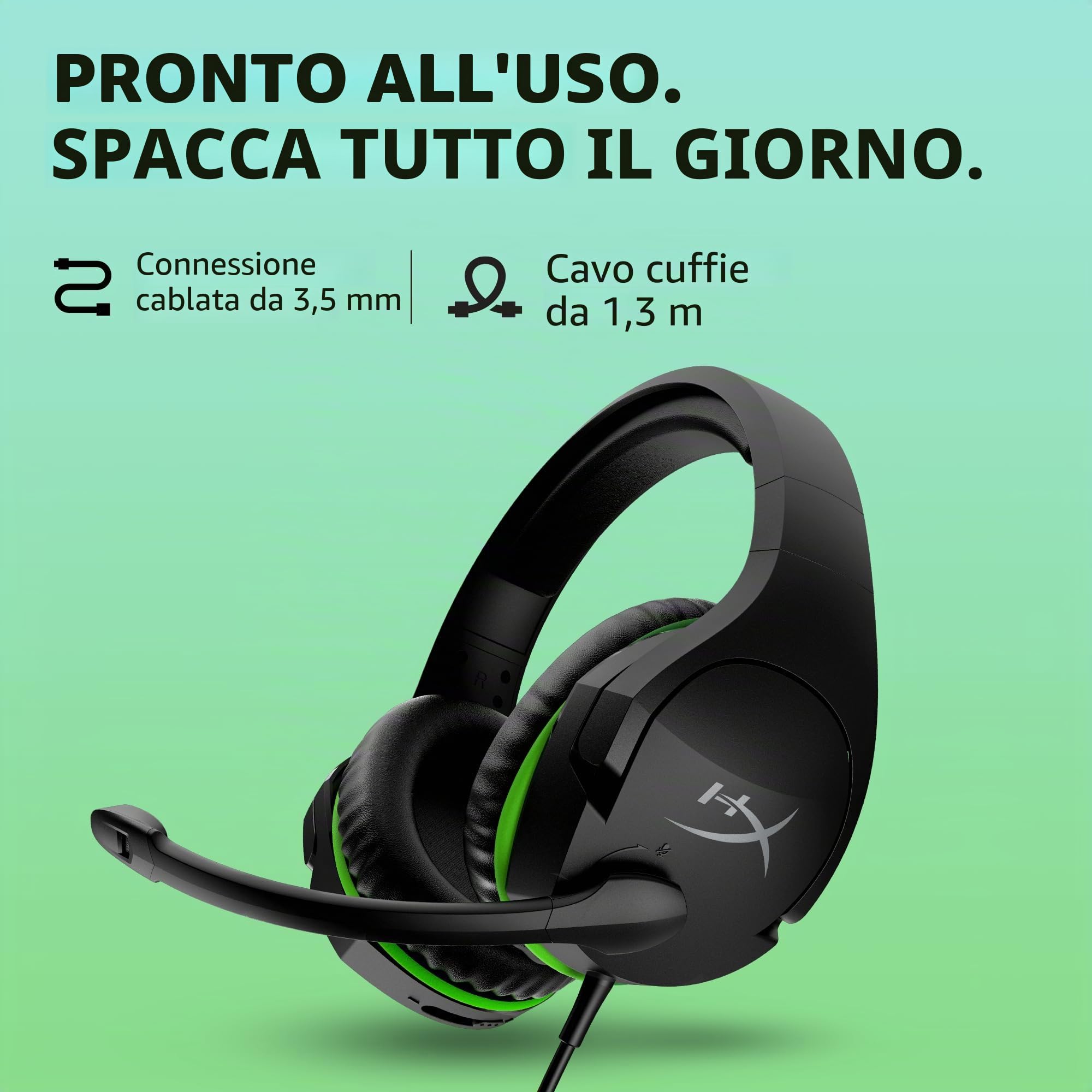 hyperx-cloudx-stinger-core-cuffie-da-gaming-cablate-3-5-mm-licenza-ufficiale-xbo image 2