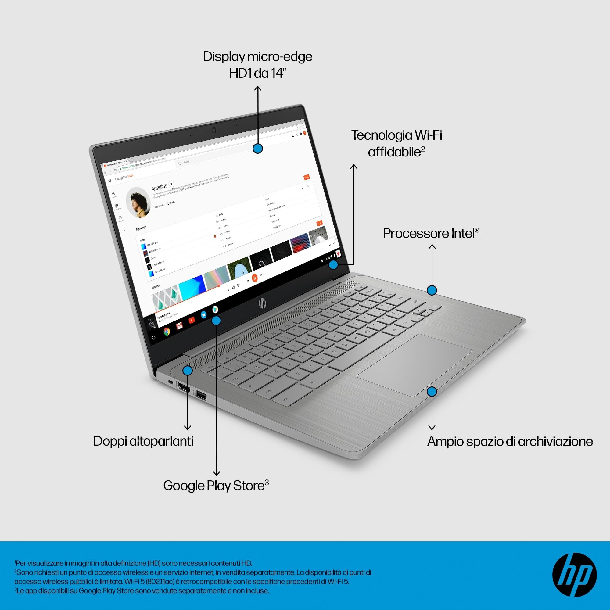 hp-chromebook-14a-ne1000sl-notebook-14-hd-antiriflesso-sva-intel-celeron-n4500-4 image 5