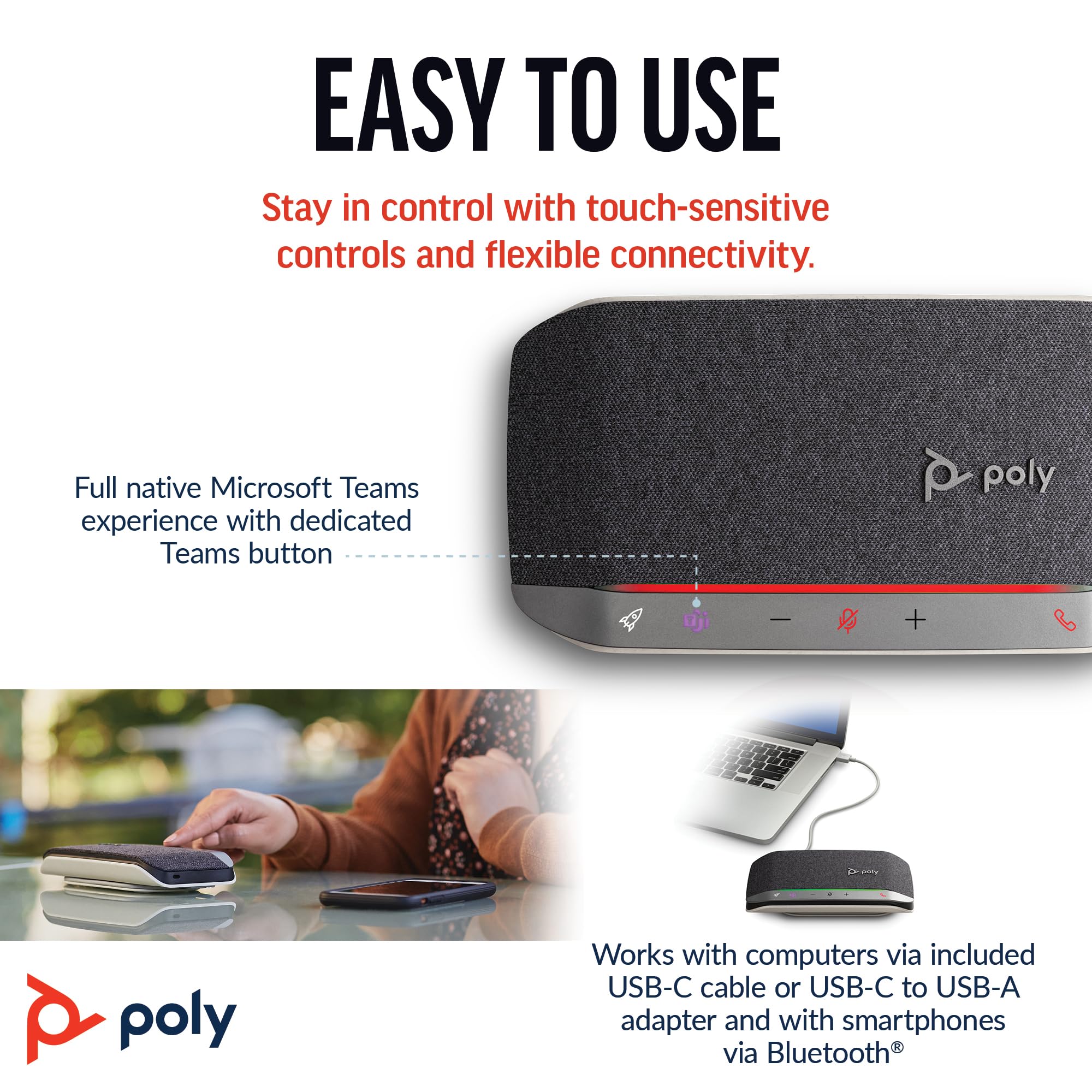 poly-sync-20-hp-vivavoce-bluetooth-per-conferenze-microfoni-a-riduzione-rumore-2 image 5