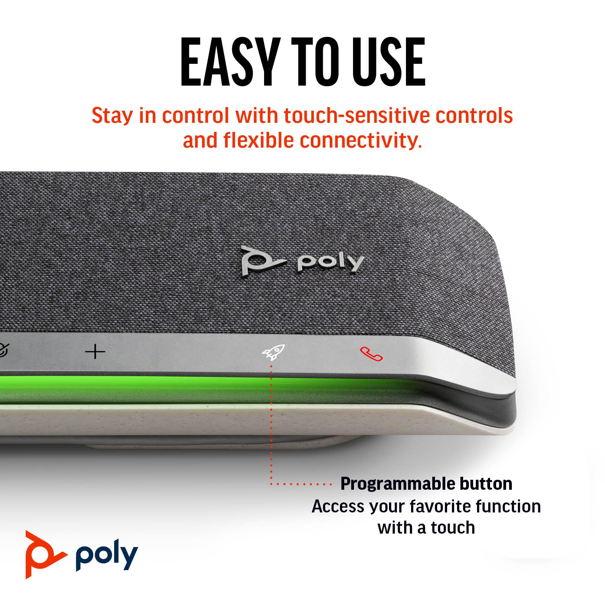 hp-poly-sync-40-vivavoce-per-conferenze-wireless-bluetooth-5-1-con-usb-a-usb-c-r image 4