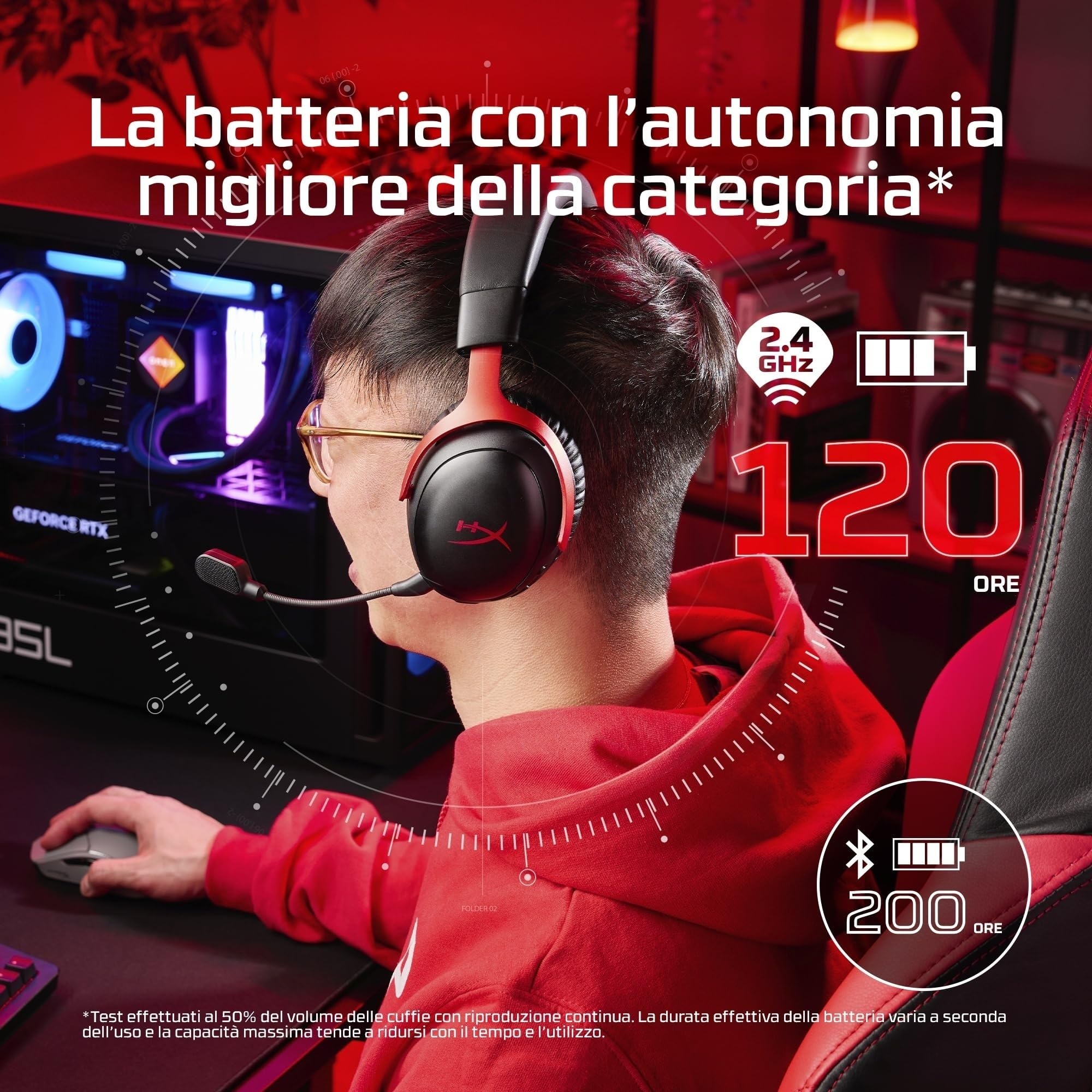 hyperx-cloud-iii-s-wireless-cuffie-da-gaming-bluetooth-con-audio-3d-dts-microfon image 3