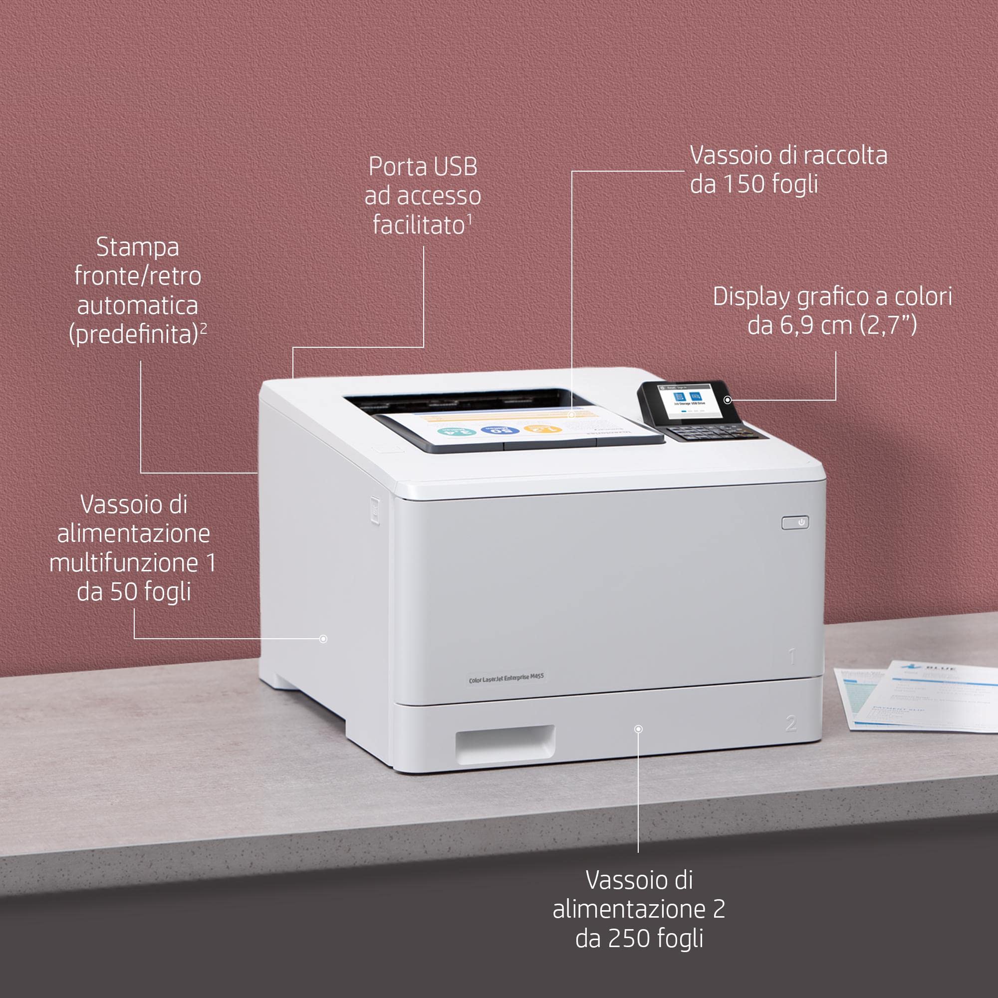 hp-laserjet-enterprise-m455dn-3pz95a-stampante-laser-a-colori-a4-duplex-automati image 2