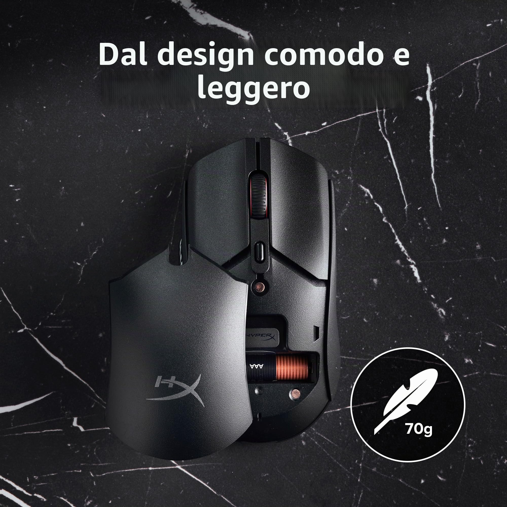 hyperx-pulsefire-haste-2-core-wireless-mouse-gaming-2-4-ghz-con-rgb-12000-dpi-6- image 6