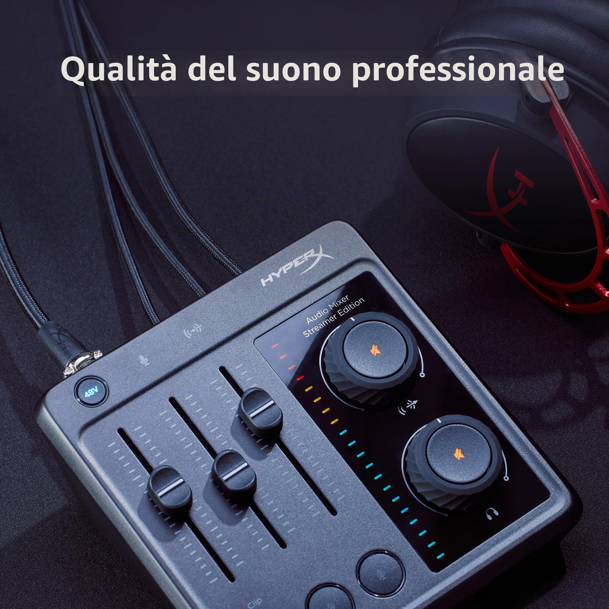 hyperx-mixer-audio-usb-a-3-tracce-phantom-power-48v-per-microfoni-xlr-registrazi image 3