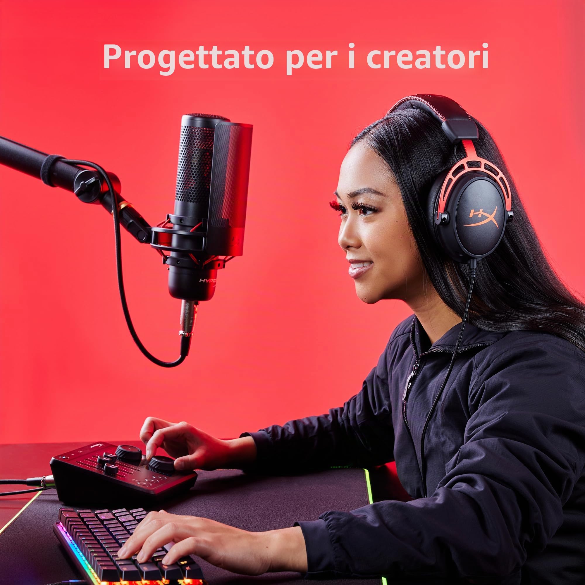 hyperx-mixer-audio-usb-a-3-tracce-phantom-power-48v-per-microfoni-xlr-registrazi image 7