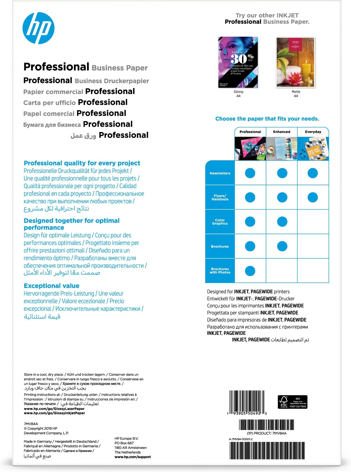 hp-professional-business-paper-7mv84a-carta-professionale-lucida-a3-180-g-m-conf image 4