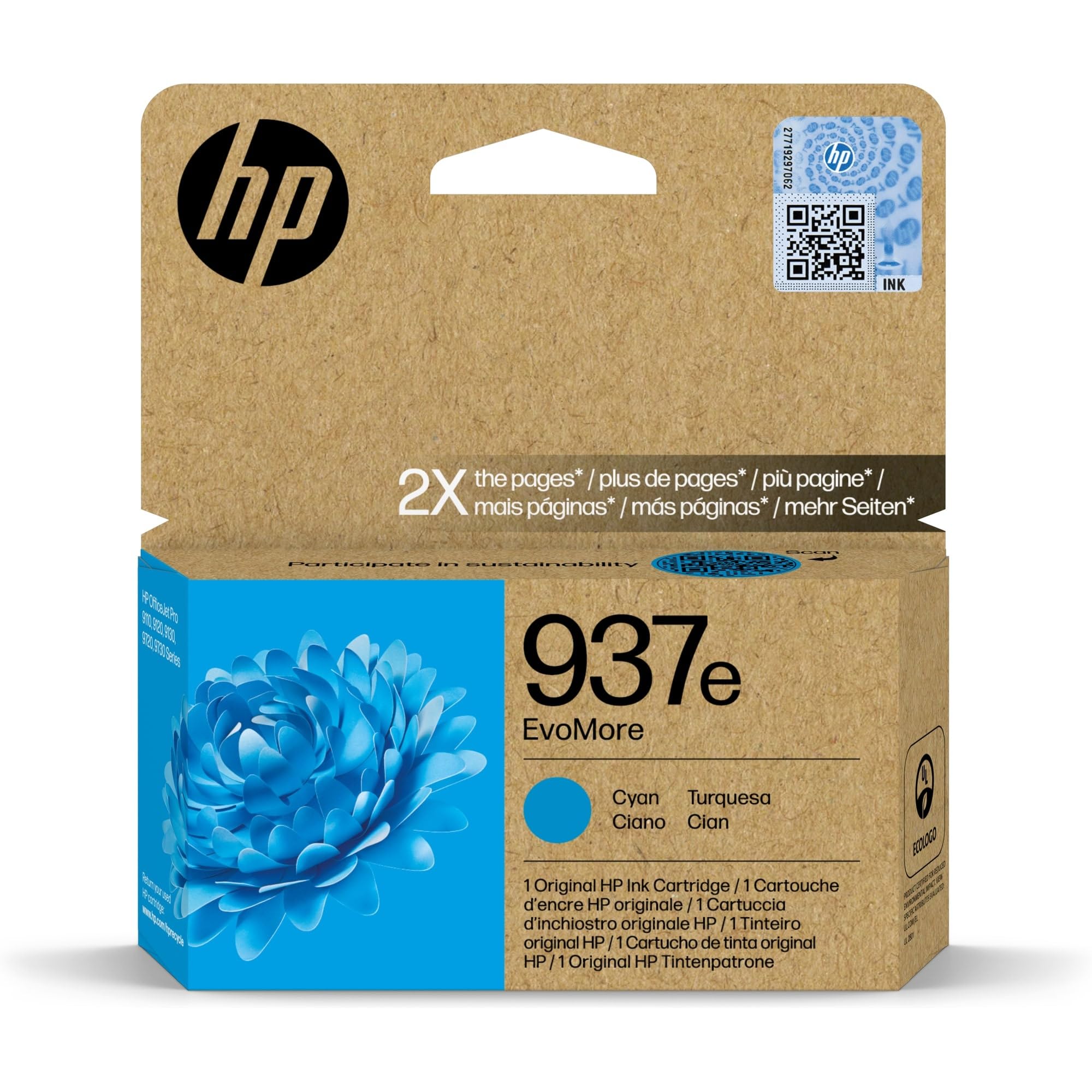 hp-937e-evomore-4s6w6ne-cartuccia-originale-ciano-alta-capacit-da-1-650-pagine-p image 1