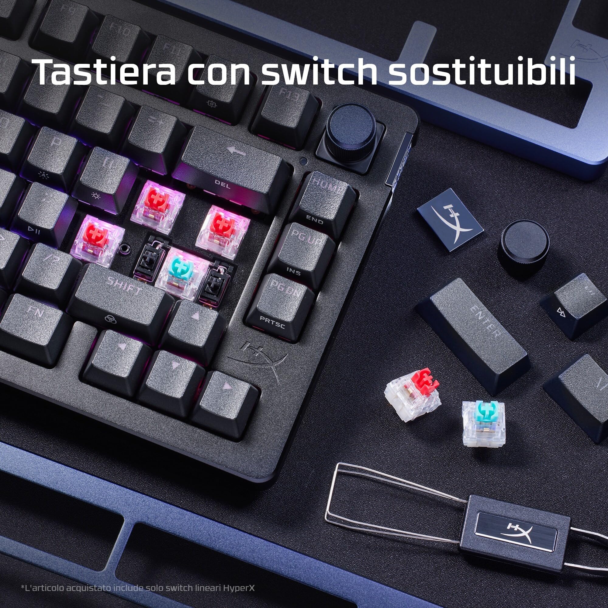 hyperx-alloy-rise-tastiera-meccanica-gaming-75-cablata-usb-c-switch-hot-swap-lin image 3